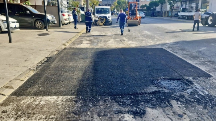 Körfez'de yol bakım çalışmaları aralıksız sürüyor